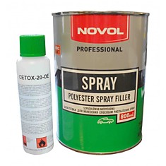 NOVOL Шпатлевка 1,2кг SPRAY пневмораспыляемая 